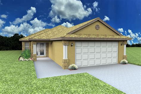 Charming 3-Bed Ranch House Plan with 2-Car Garage - 64319BT ...