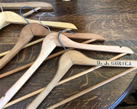 Vintage Wood Clothes Hangers, Set of 5, Farmhouse, Cottage Style ...