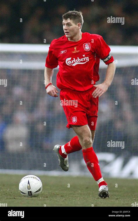 STEVEN GERRARD, LIVERPOOL FC, CARLING CUP FINAL 2005, 2005 Stock Photo ...