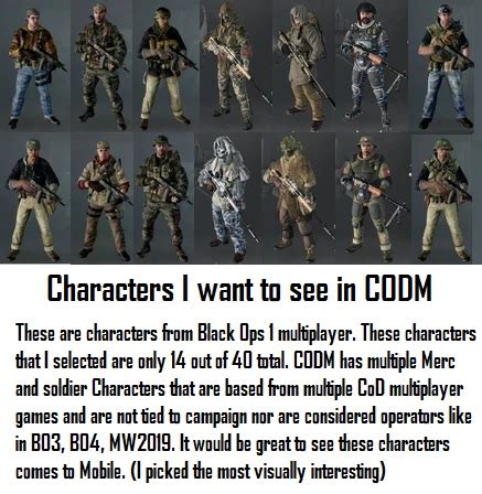 Wishful thinking. Black Ops 1 multiplayer characters need to appear in ...