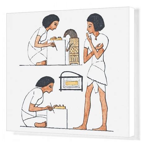 Canvas Print. Illustration of ancient Egyptian scribes | Ancient ...