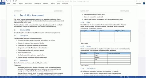 Financial Feasibility Study Template Excel Free