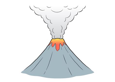 How to Draw a Volcano Step by Step - EasyLineDrawing