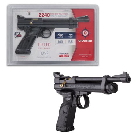 Crosman 2240 CO2 Powered Bolt Action Single Shot .22 Cal Pellet Air Pi ...