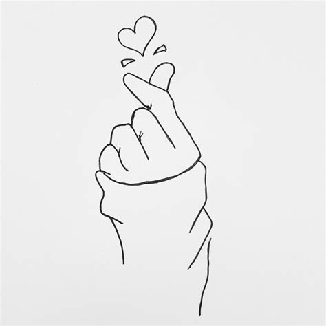 Hand fingers heart love art | Love heart drawing, Heart drawing, Heart ...