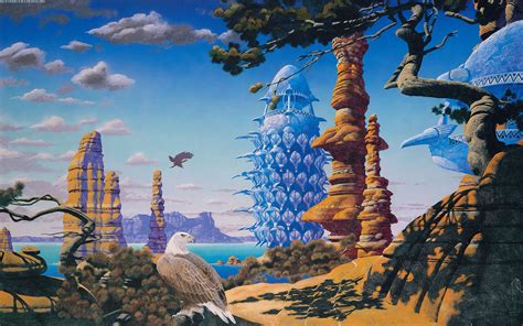 Roger Dean art | Roger dean, Fantasy landscape, 70s sci fi art