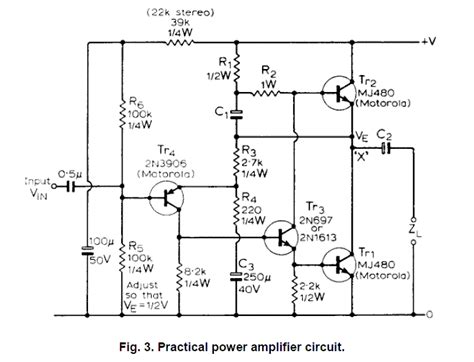 Schematic amplifier class a