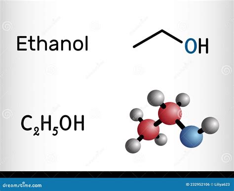 Ethanol, C2H5OH Molecule. It Is A Primary Alcohol, An Alkyl Alcohol ...