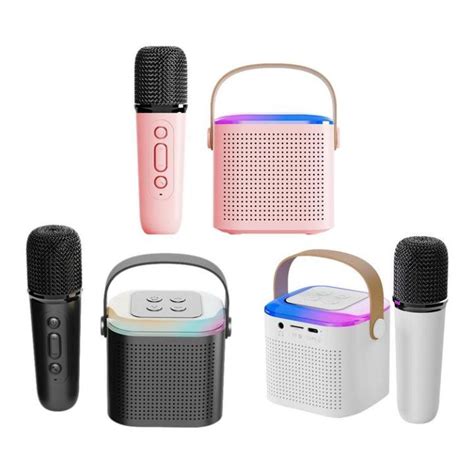 Mini Karaoke Machine Portable Wireless Microphone Karaoke Speaker ...