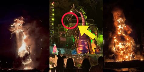 Fantasmic Dragon Seen Leaking Fuel Before Fire - Inside the Magic