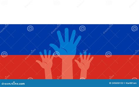 Protest in Russia. Rally in Russia Stock Illustration - Illustration of ...