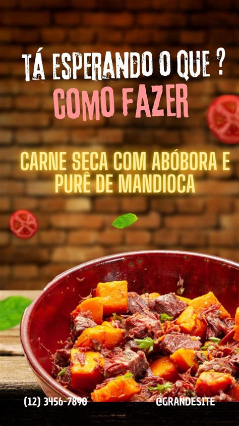 Carne Seca com Abóbora e Purê de Mandioca | Soup, Food, Beef