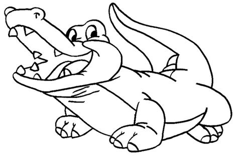 crocodile%20black%20and%20white | Animal coloring pages, Cartoon ...