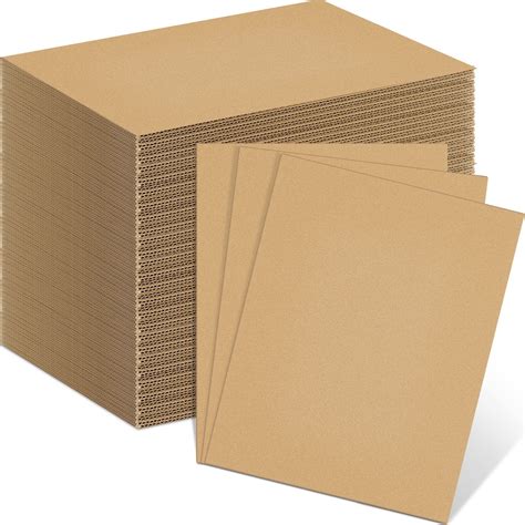 Buy Henoyso 110 Pack Corrugated Cardboard Sheets Flat Cardboard Sheets ...