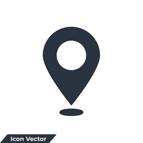 pinpoint icon logo vector illustration. pin, pointer symbol template ...