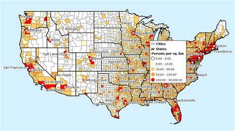 USA Population Density Map | MapBusinessOnline