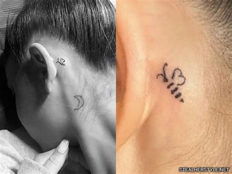 Ariana Grande Bee Behind Ear Tattoo | Steal Her Style