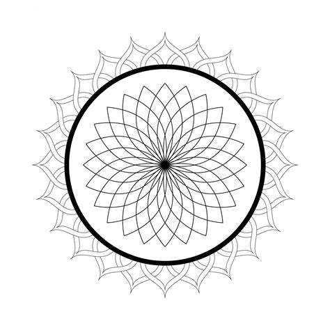 Kaleidoscope Mandala Coloring Page Free Stock Photo - Public Domain ...