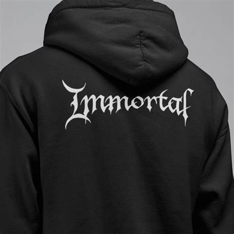 Immortal Hoodie, Immortal Logo Hooded Sweatshirt, Black Metal Merch ...