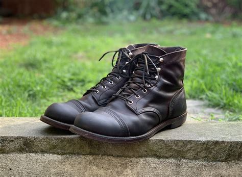 Boots Red Wing Iron Ranger Boot # 8084 Black HARNESS LEATHER Men SZ 8.5 ...