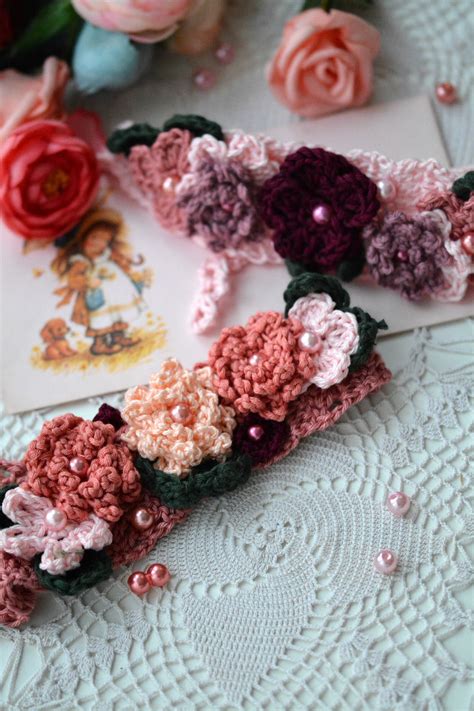 Crochet Pattern: Floral Headbands, Crochet Headbands, Flower Headbands ...