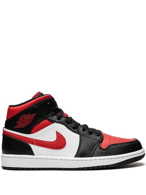 Jordan Air Jordan 1 Mid "Bred Toe" Sneakers - Farfetch