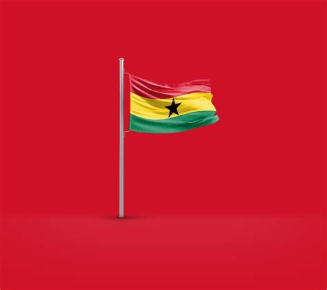 Premium Photo | Ghana national flag waving