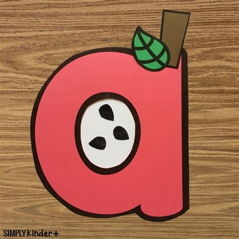 Lowercase Letter A Alphabet Craft - Apple - Simply Kinder Plus