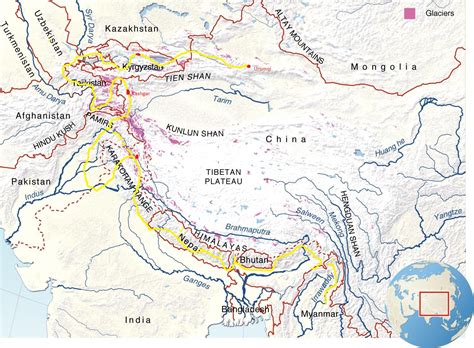 Cycling High Asia: The Mountains of Asia - Maps