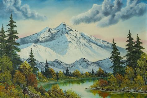 Bob Ross Style Scenic Landscape Mountain Painting Art & Collectibles ...