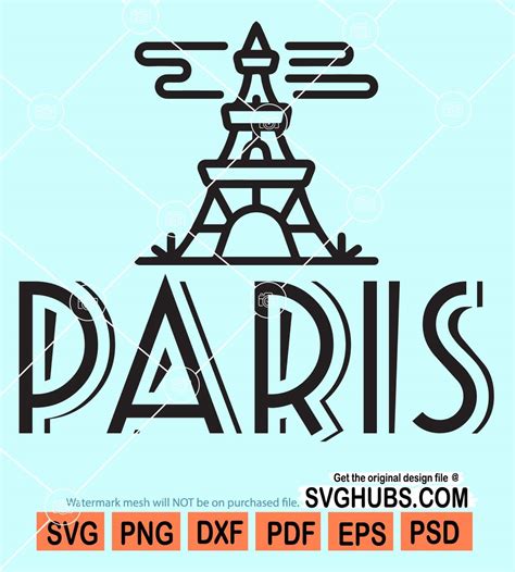 Paris svg, Eiffel tower svg, Eiffel Svg, Landmark svg, Eiffel Tower ...