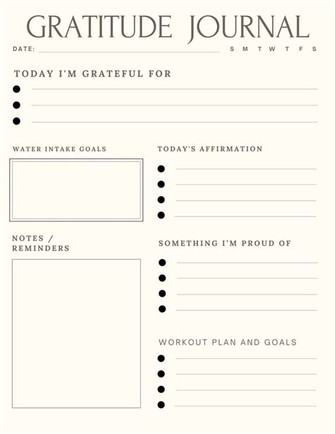 Gratitude Journal PDF Gratitude Printable Journal Page - Etsy ...