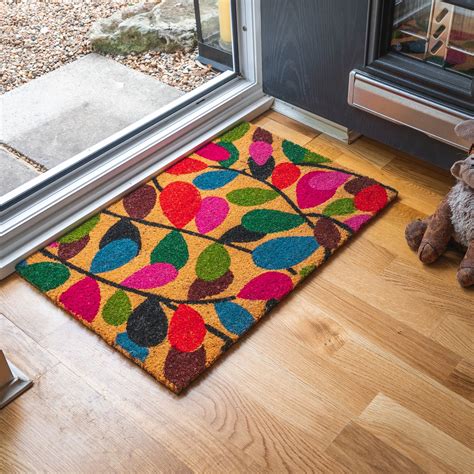 Door Mat Doormats Non Slip Natural Coir Welcome Indoor Outdoor Home ...