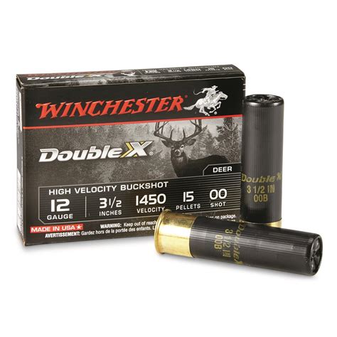 Winchester, 12 Gauge, 3 1/2", OO Supreme High Velocity, Buckshot, 5 ...