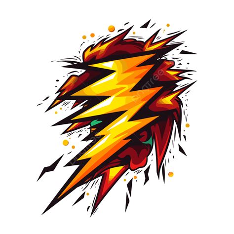 Free Lightning Bolt Vector, Sticker Clipart Tattoo Style Lightning With ...