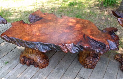 Redwood Burl Coffee Table | Rustic Furniture