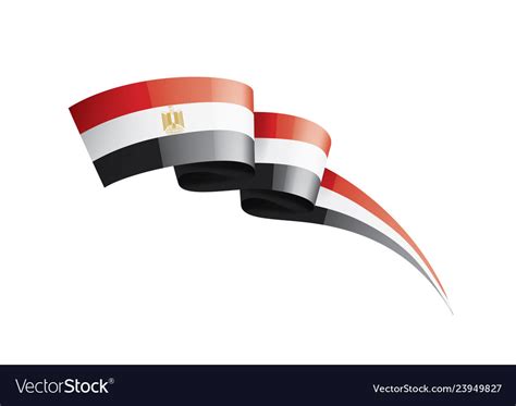 Egypt flag on a white Royalty Free Vector Image