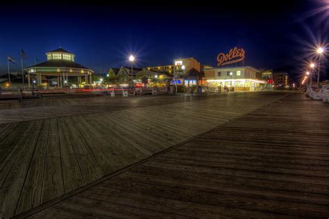 Rehoboth Beach Boardwalk at Night Photograph by David Dufresne - Pixels