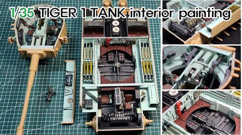 1/35 Tiger 1 interior painting(티거1 전차 인테리어 도색) - YouTube