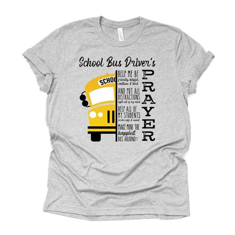 School Bus Driver Shirt School Bus Driver Prayer Happiest - Etsy