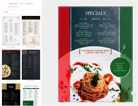 Italian Restaurant Menu Template | tunersread.com