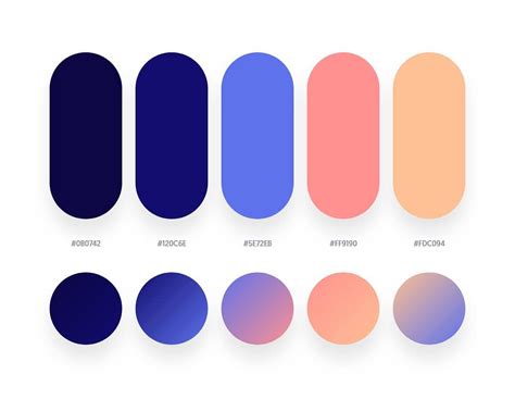 32 Beautiful Color Palettes With Their Corresponding Gradient Palettes