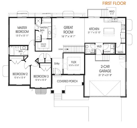 Hailey | Rambler Floor Plan Utah | EDGE Homes | Floor plans, Floor ...