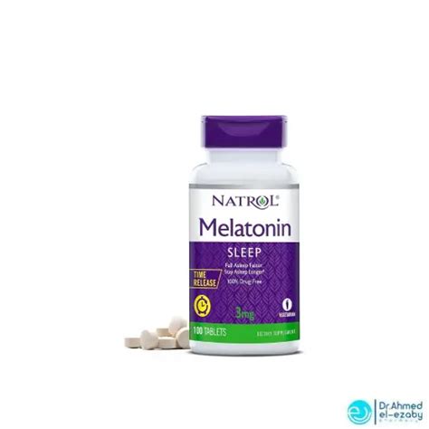 Natrol Melatonin Time Release Tablets3mg, 100 Count | Drahmedelezaby