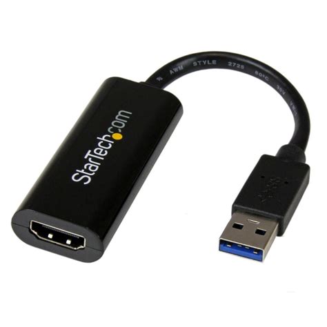 StarTech.com USB to HDMI Adapter - External Video Card - USB 3.0 - Slim ...