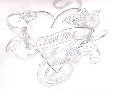 I Love You Drawings In Pencil With Heart, Clip, drawn love HD wallpaper ...