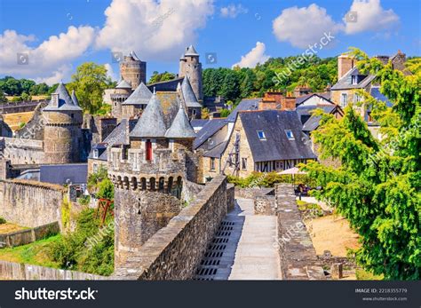 Brittany France Fougeres Castle Medieval Town Stock Photo 2218355779 ...