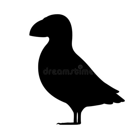 Puffin bird silhouette stock vector. Illustration of sign - 260131059