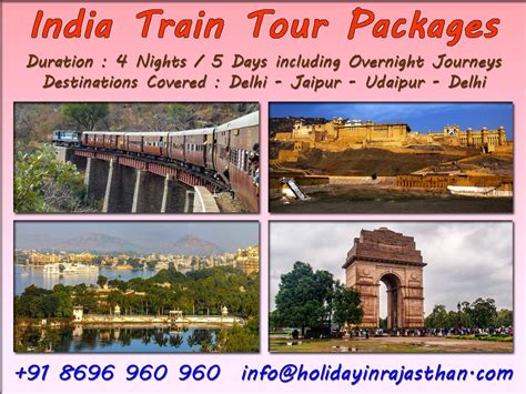 Delhi Jaipur Udaipur Train Tour Packages | Train tour, Tour packages ...