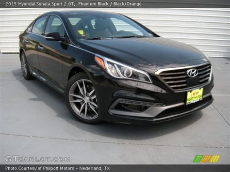 Phantom Black - 2015 Hyundai Sonata Sport 2.0T - Black/Orange Interior ...